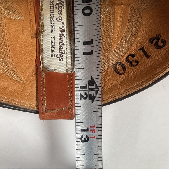 Rios Of Mercedes Smooth Ostrich Cowboy Boots 13 B Exotic USA Made - Picture 4 of 16